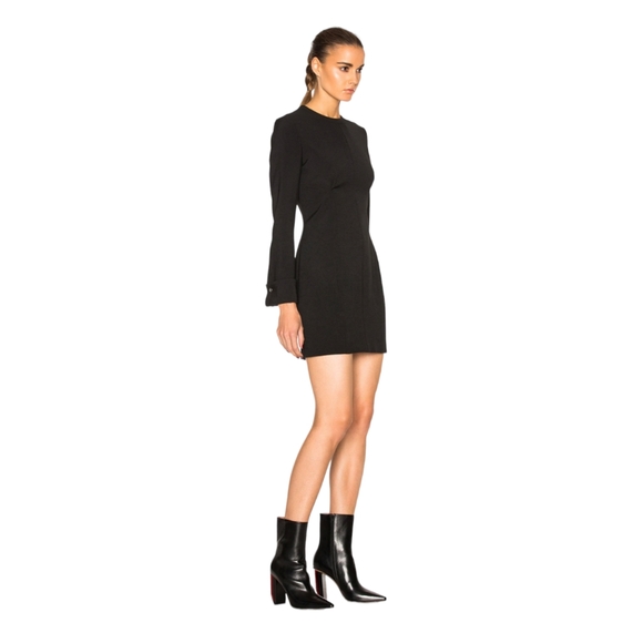 Acne Studios Pre-Fall 2016 Ebele Black Fitted Long Sleeve Mini Dress - 40 / US 8 - Picture 5 of 12